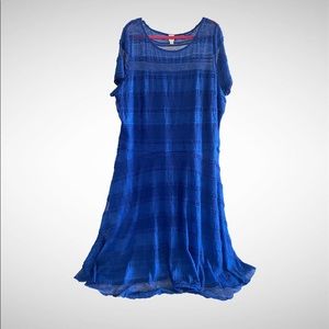 Stretchy Comfy Blue Lace Dress